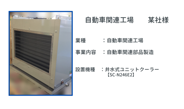 井水式ユニットクーラー自動車関連工場導入事例アイキャッチ画像
